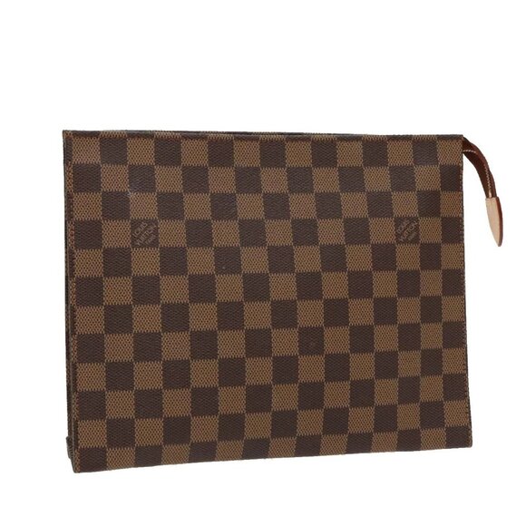 LOUIS VUITTON Damier Ebene Poche Toilette 26 Pouch - Picture 1 of 15